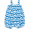 Baby Smocked Tank Shortie In Watercolor Waves, Blueberry Watercolor Wave - Rompers - 1 - thumbnail