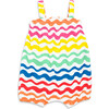 Baby Smocked Tank Shortie In Rainbow Watercolor Waves, Rainbow Watercolor Wave - Rompers - 1 - thumbnail