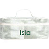 Stripes Train Case, Myrtle Green - Makeup Bags - 1 - thumbnail