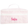 Stripes Train Case, Rose Tan - Makeup Bags - 1 - thumbnail