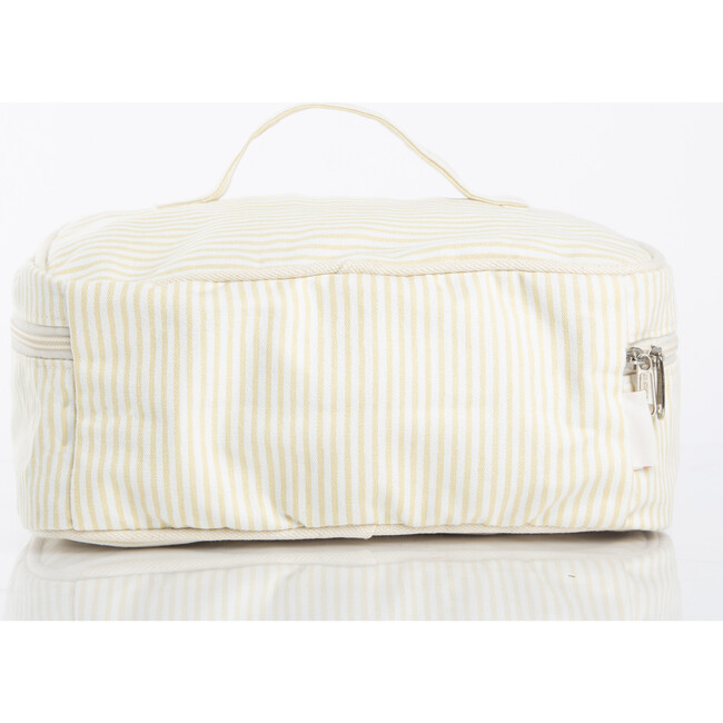 Stripes Train Case, Pastel Yellow - Makeup Bags - 3