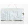 Stripes Train Case, Clear Sky - Makeup Bags - 3