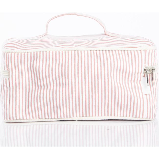 Stripes Train Case, Rose Tan - Makeup Bags - 3