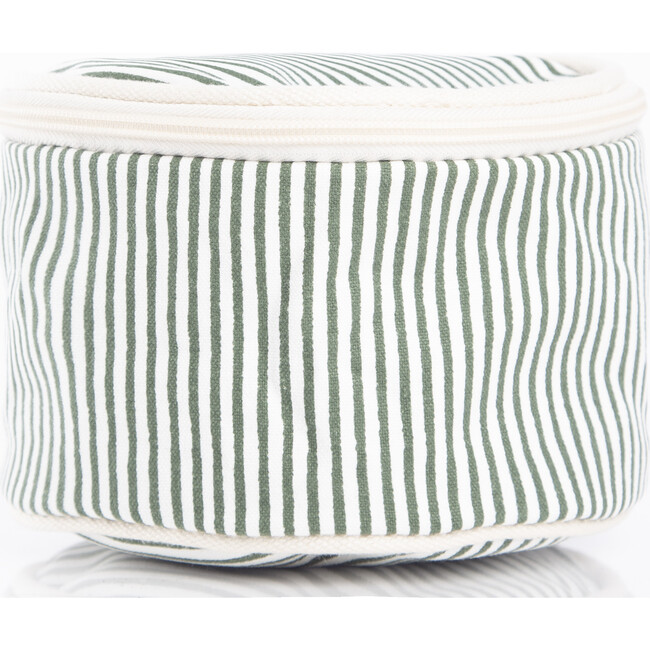 Stripes Circle Case, Myrtle Green - Makeup Bags - 4