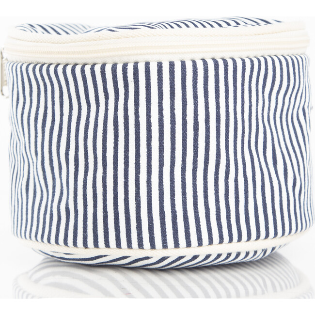 Stripes Circle Case, Navy - Makeup Bags - 4
