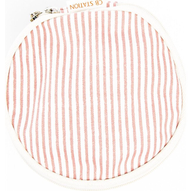 Stripes Circle Case, Rose Tan - Makeup Bags - 5