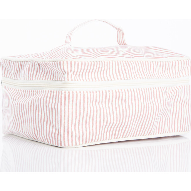 Stripes Train Case, Rose Tan - Makeup Bags - 4
