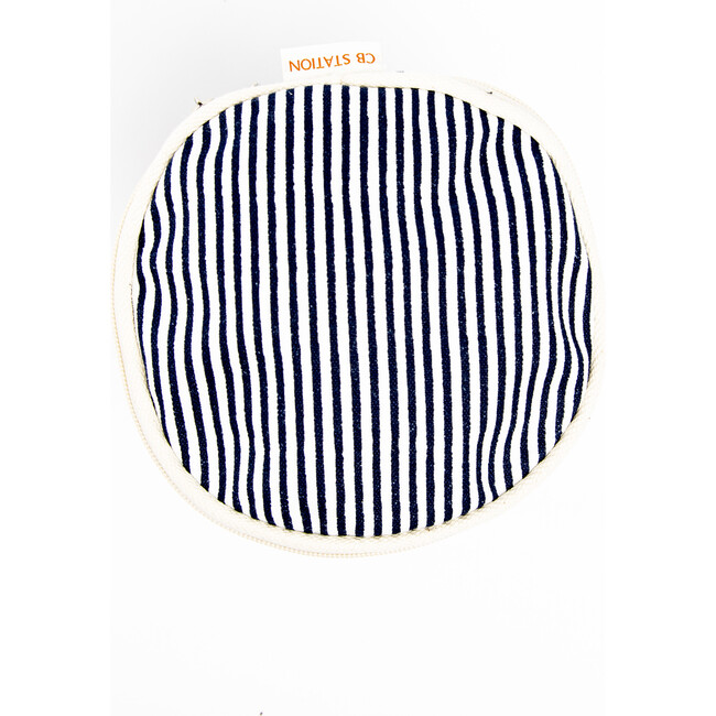 Stripes Circle Case, Navy - Makeup Bags - 5