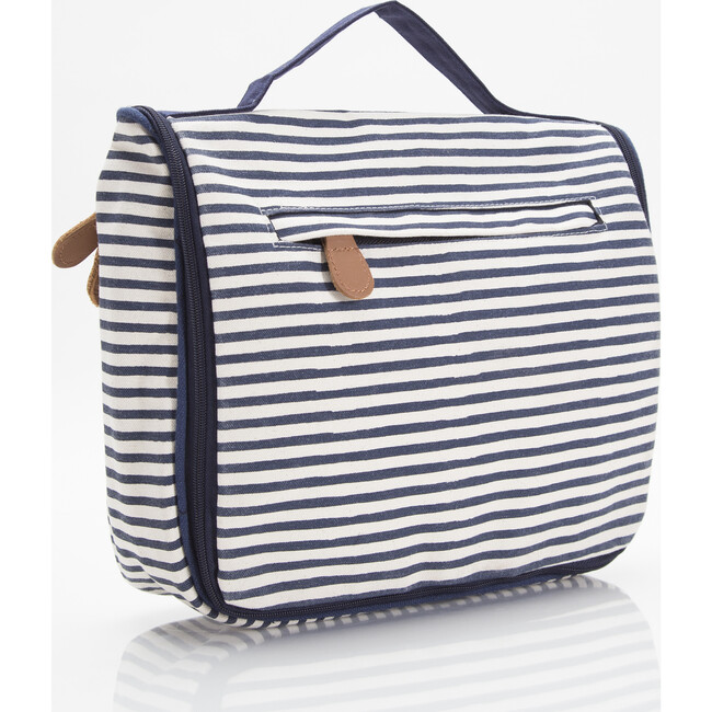 Women's Hanging Travel Kit, Navy Stripes - Bags - 4