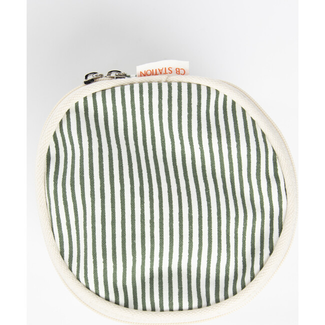 Stripes Circle Case, Myrtle Green - Makeup Bags - 5