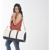 Round Travel Duffle Bag, Navy - Bags - 3