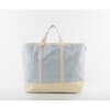 Two Tone Stripes Tote Bag, Clear Sky - Bags - 3