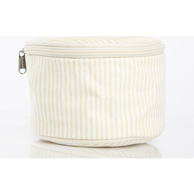 Stripes Circle Case, Pastel Yellow - Makeup Bags - 4