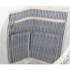 Two Tone Stripes Tote Bag, Navy - Bags - 4