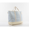 Two Tone Stripes Tote Bag, Clear Sky - Bags - 5