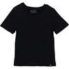 Signature Crew Neck Short Sleeve Tee, Black - T-Shirts - 1 - thumbnail