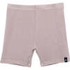 Rib Bike Pull-On Short, Dusty Mauve - Shorts - 1 - thumbnail