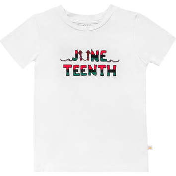 Toddler Bamboo Juneteenth T-Shirt, White - T-Shirts - 1