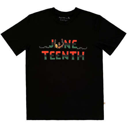Men's Bamboo Juneteenth T-Shirt, Black - T-Shirts - 1