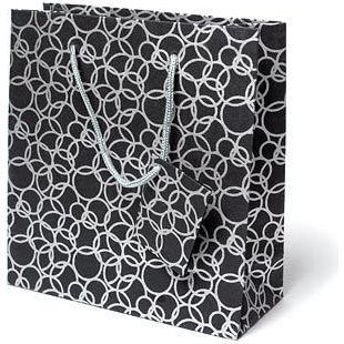 Black Circles Gift Bags, Set of 6