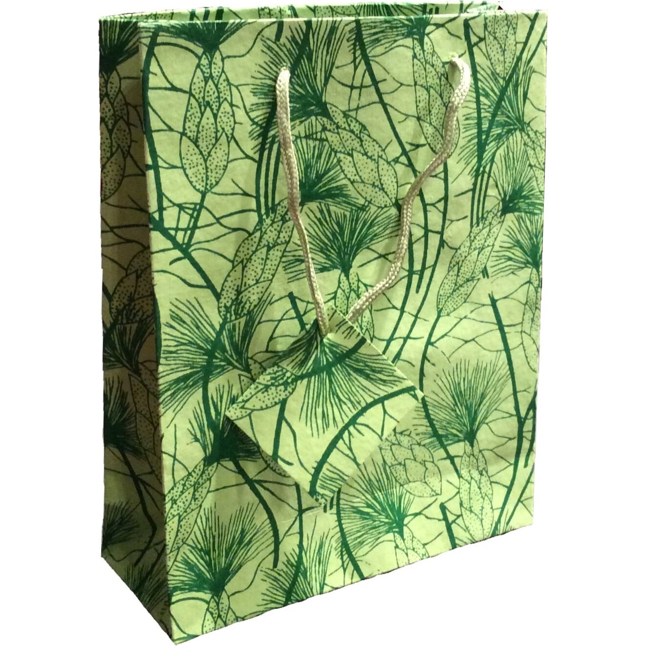 Small Green Beach Grass Gift Bags, Set of 6 - Party Accessories - 1