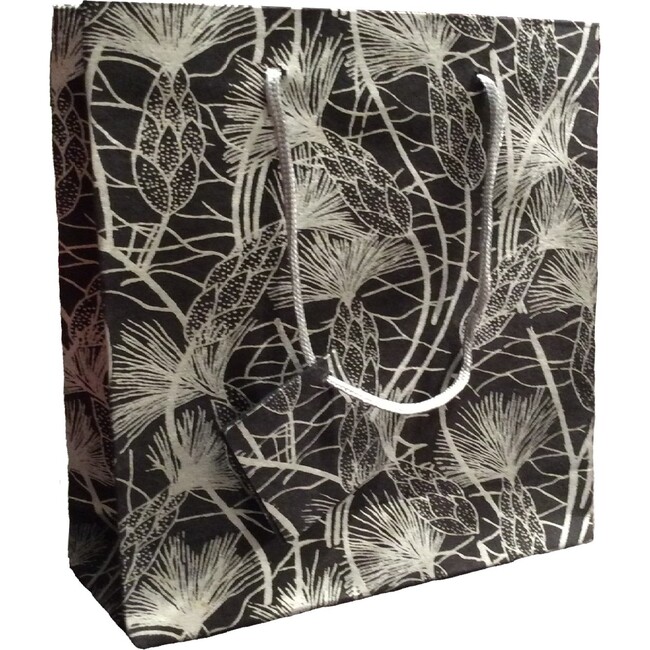 Large Black Beach Grass Gift Bags, Set of 6