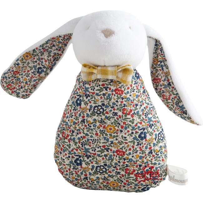 Rabbit Rattle Liberty Bud, Blue And Floral