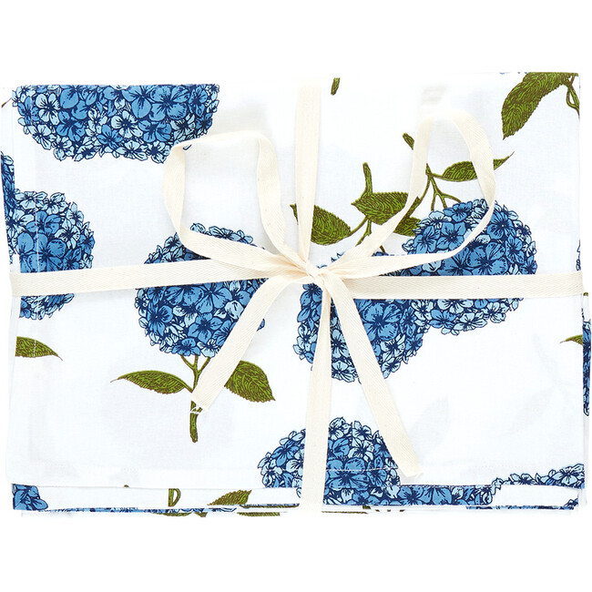 Oversized Printed Tablecloth, Blue Hydrangeas