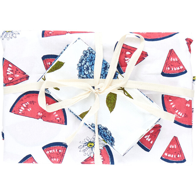 Oversized Printed Tablecloth, Slice of Summer - Tabletop - 3
