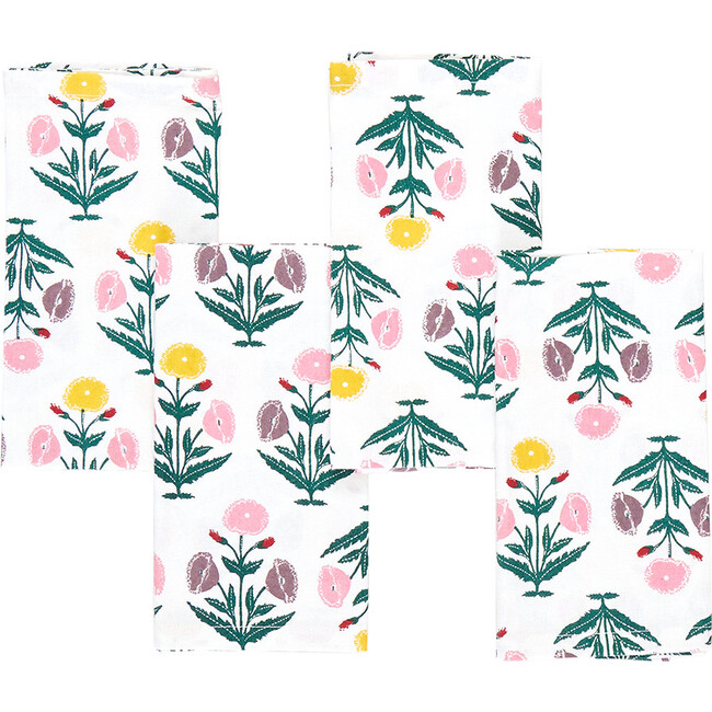 Oversized Printed Napkin Set, Starburst Dandelion (Pack Of 4) - Tabletop - 3
