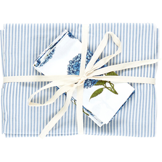 Oversized Printed Napkin Set, Blue Hydrangeas (Pack Of 4) - Tabletop - 5