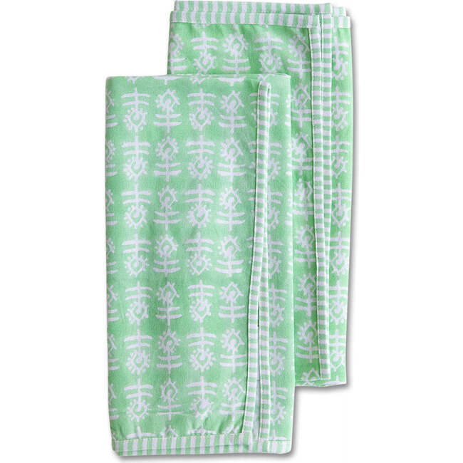 Flower Tea Towels S/2 - Mint