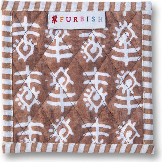 Khaki Flower Coaster, Set of 4 - Tabletop - 6
