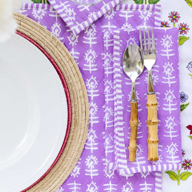 Flower Napkin, Lilac - Tabletop - 2