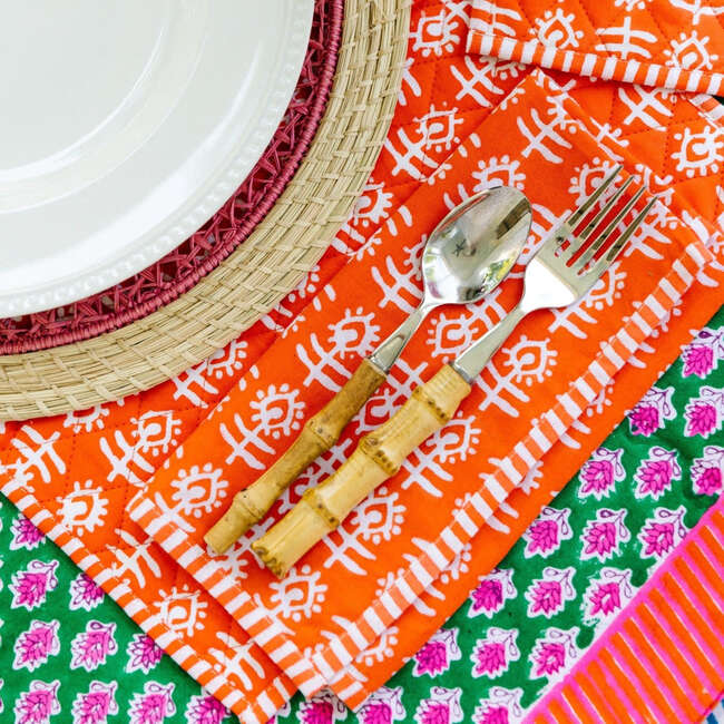 Flower Napkin, Orange - Tabletop - 2