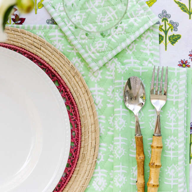 Flower Quilted Placemant, Mint - Tabletop - 2