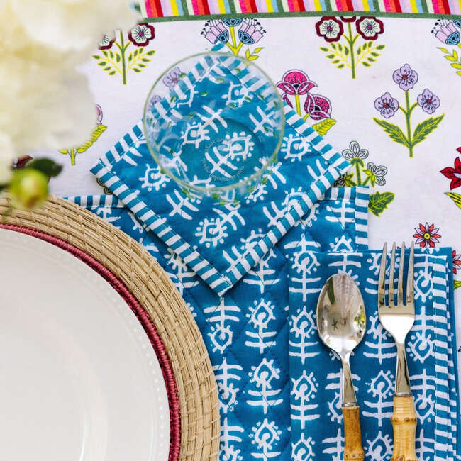 Blue Flower Coaster, Set of 4 - Tabletop - 2