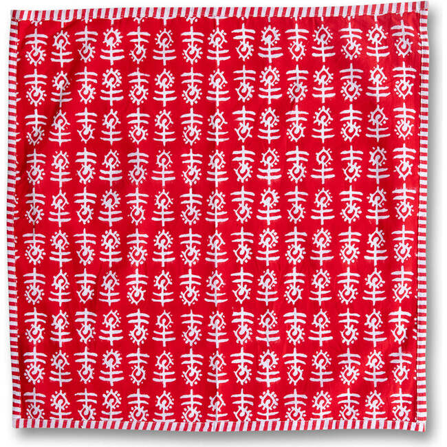 Flower Napkin, Red - Tabletop - 4