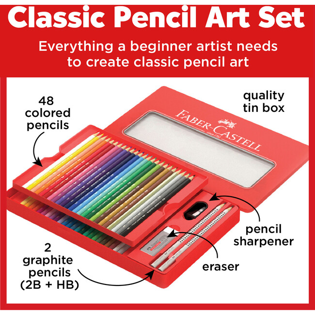 48 Count Classic Colored Pencils and Accessories Gift Set - Arts & Crafts - 2