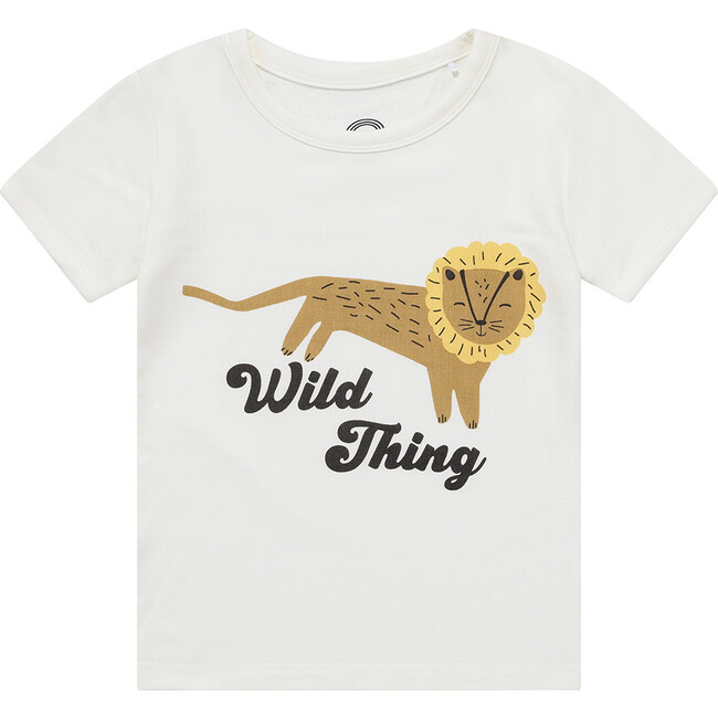 Viscose Bamboo Terry Ringer Print T-Shirt, Wild Thing