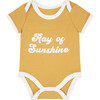 Bamboo Terry Ringer Baby Onesie, Ray Of Sunshine - Bodysuits - 1 - thumbnail