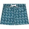 Drawstring Track Swim Trunks, Palms In Paradise - Swim Trunks - 1 - thumbnail