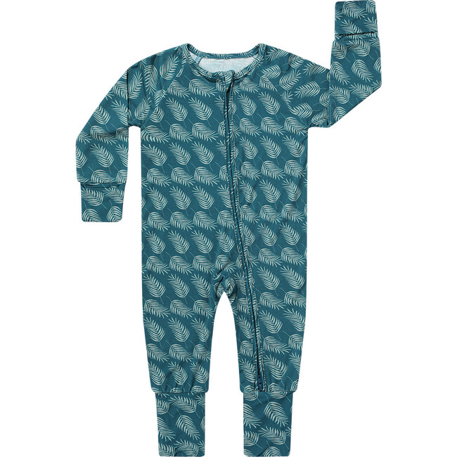Bamboo Pajama Convertible Footie Romper, Palms In Paradise