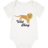 Ringer Print Onesie, Wild Thing - Bodysuits - 1 - thumbnail