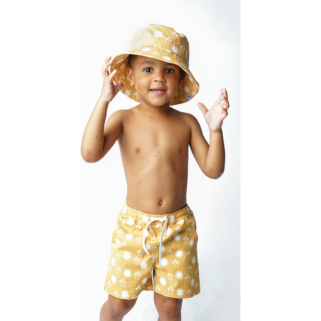Drawstring Track Swim Trunks, Sunny Days - Swim Trunks - 2