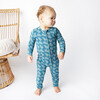 Bamboo Pajama Convertible Footie Romper, Palms In Paradise - Footie Pajamas - 2
