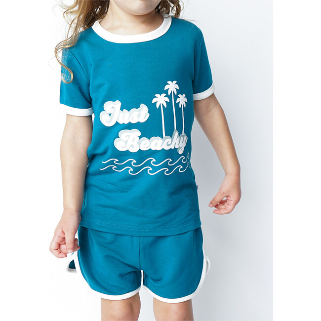 Viscose Bamboo Terry Ringer Print T-Shirt, Just Beachy - T-Shirts - 3
