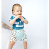 Ringer Viscose Bamboo Terry Print Onesie, Just Beachy - Bodysuits - 3