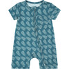 Bamboo Baby Boy Shortie Zipper Romper, Palms In Paradise - Rompers - 1 - thumbnail