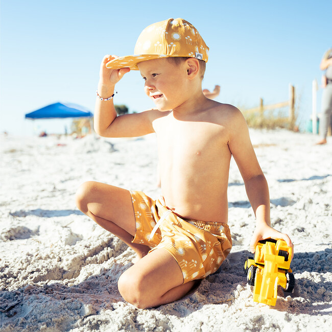 Drawstring Track Swim Trunks, Sunny Days - Swim Trunks - 4